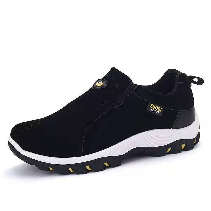 Herren nan robuste Slip-On-Sneaker aus Velourslederoptik mit elastischen Einsätzen und profilierter Gummilaufsohle Drune