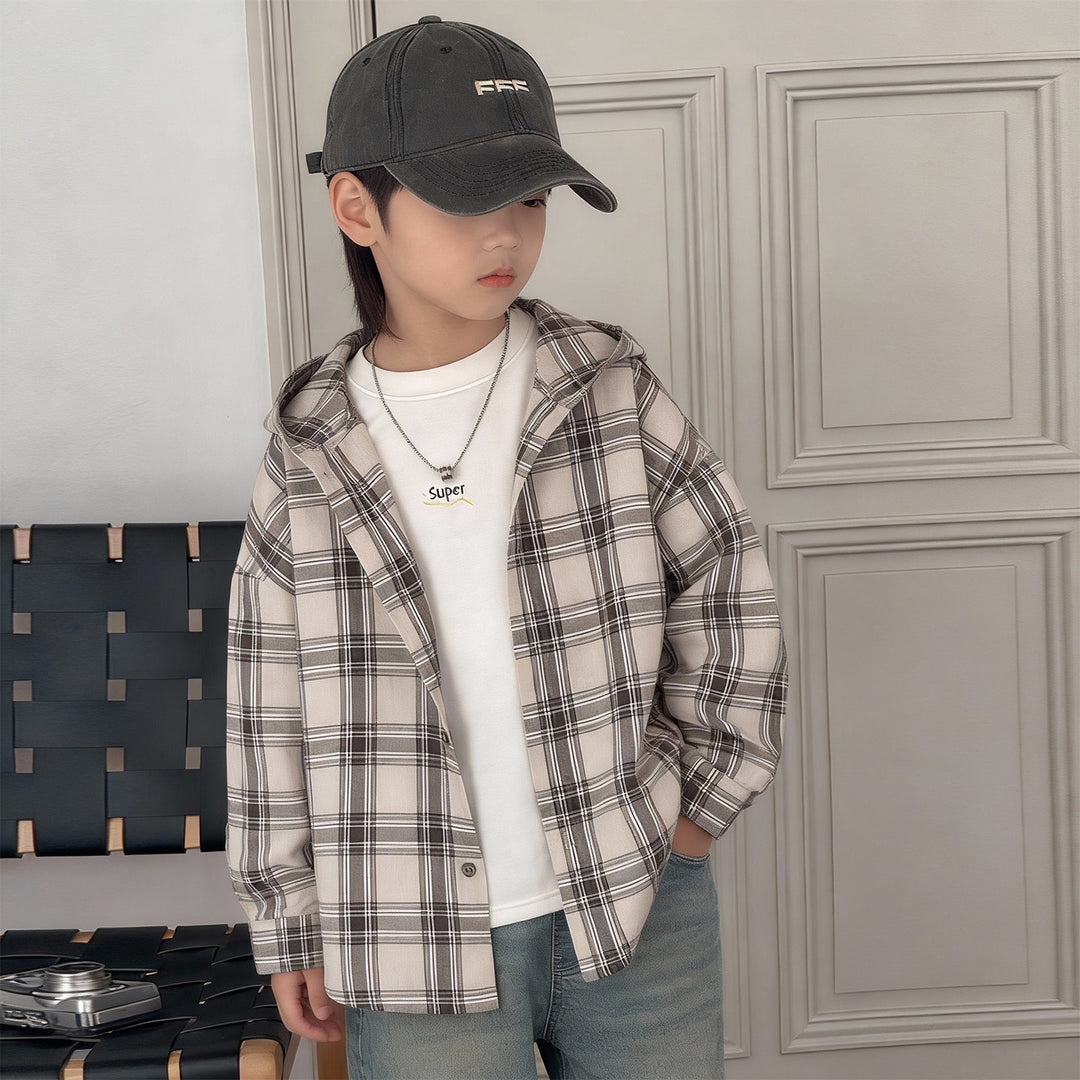 Unisex lässige karierten Hemdjacke Drune