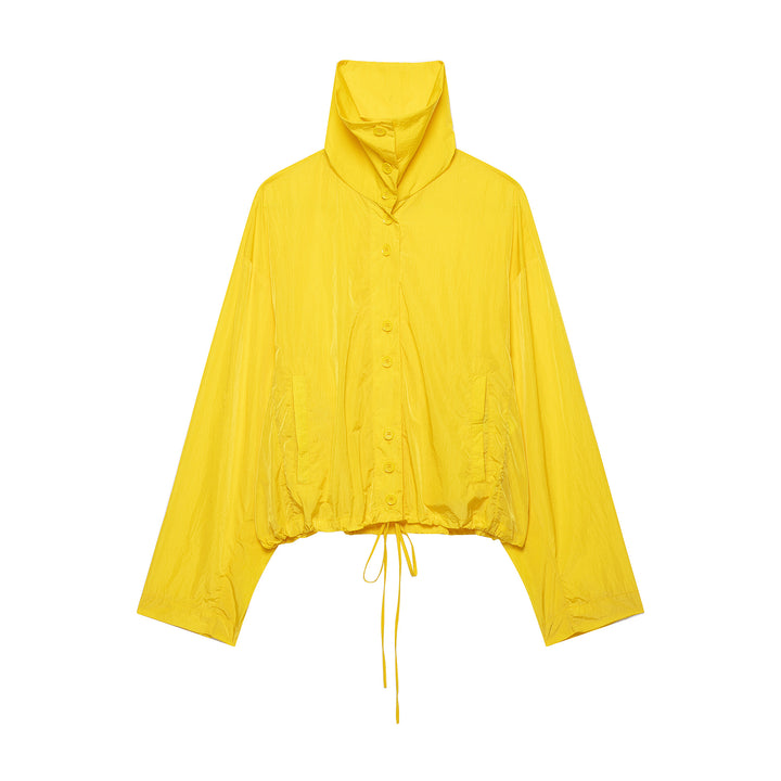 Damen Leichte wattierte Windjacke mit Stehkragen und Polka‑Dot‑Print Drune