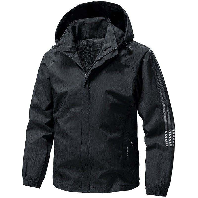 Herren Leichte Funktionsjacke mit verstellbarer Kapuze Drune