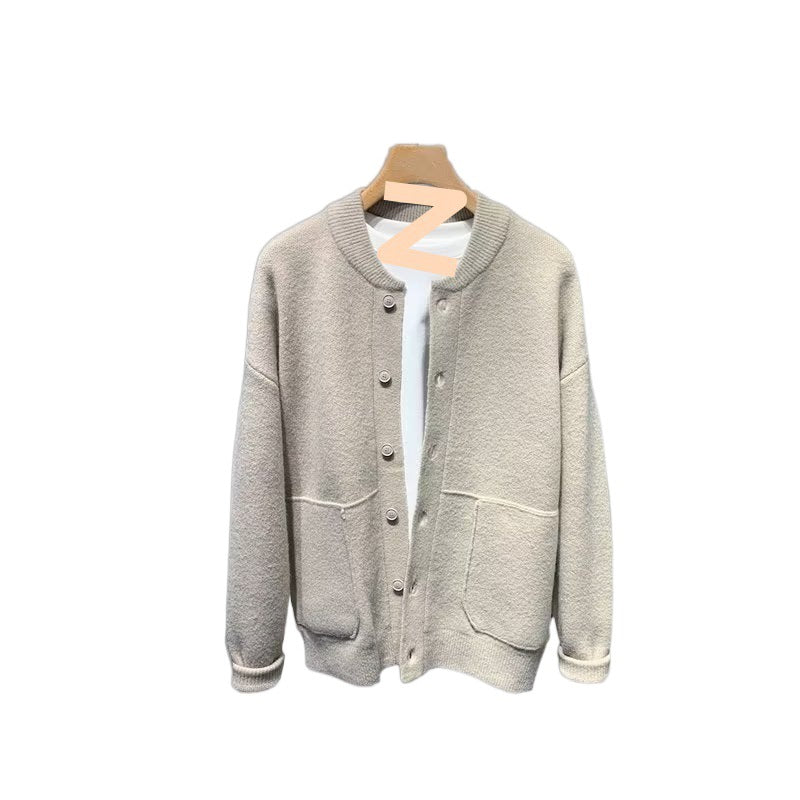 Damen Bequemer Cardigan mit Knopfleiste und Taschen Drune