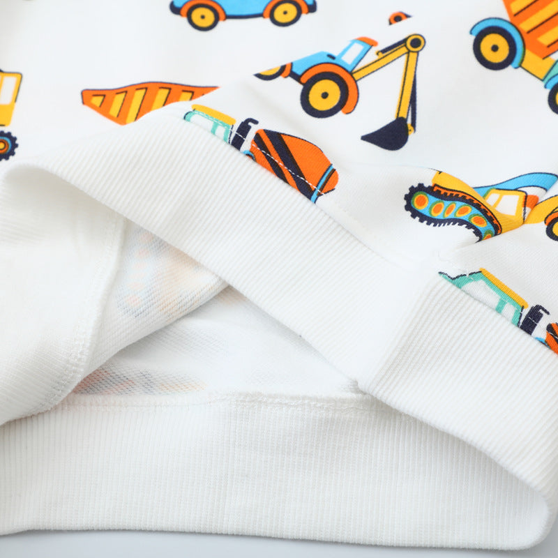 Jungen Sweatshirt mit buntem Baustellenfahrzeug-Design Drune