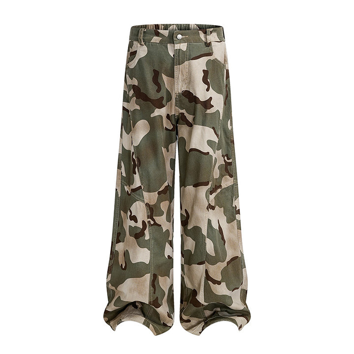Damen weite Cargo‑Culotte‑Hose im Loose‑Fit mit Knie‑Patch und elastischem Bund Drune