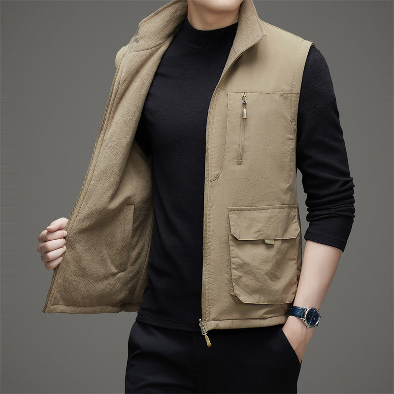 Herren leichte Outdoor-Weste mit praktischen Taschen und modernem Schnitt Drune