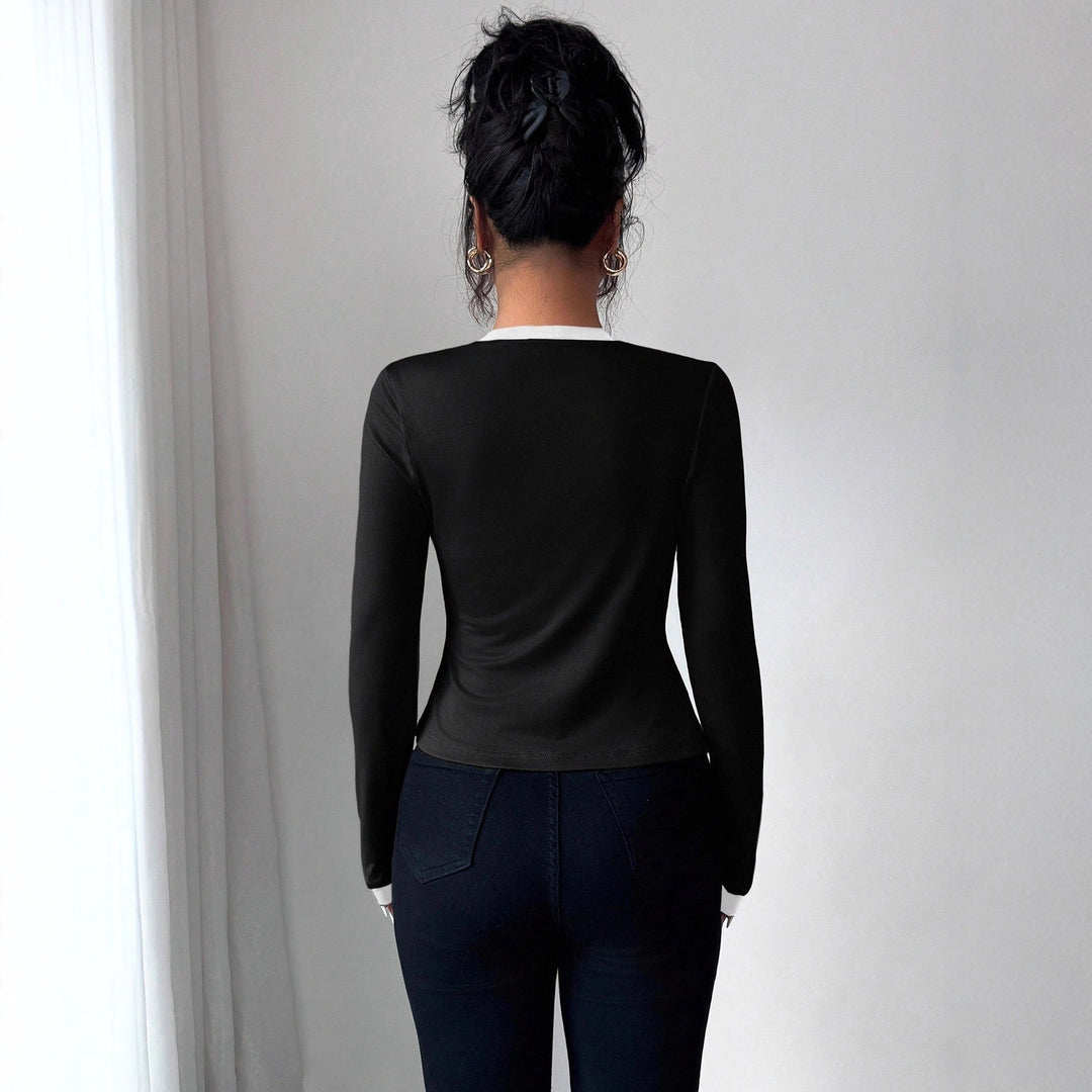 Damen nan tailliertes Jäckchen mit integriertem Bustier-Einsatz und Kontrastbesatz Drune
