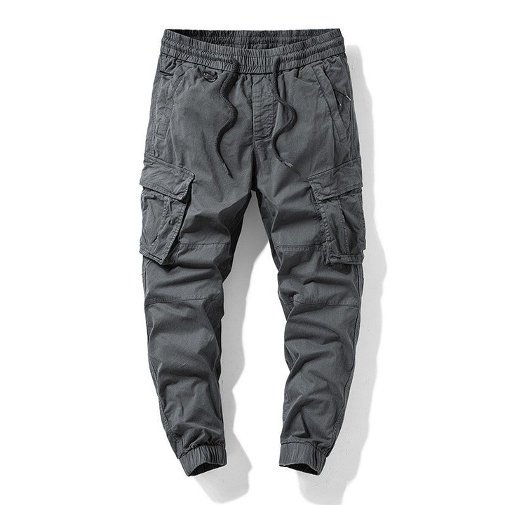 Herren Taktische Cargo‑Joggerhose mit elastischem Tunnelzugbund, Knieabnähern und Mehrfachtaschen Drune