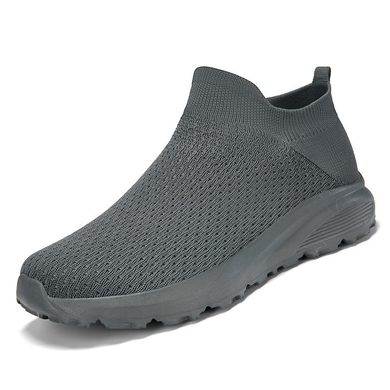 Unisex nan elastischer Strick-Schlupfschuh mit konturierter viskoelastischer Innensohle und rutschfester stoßdämpfender Laufsohle Drune