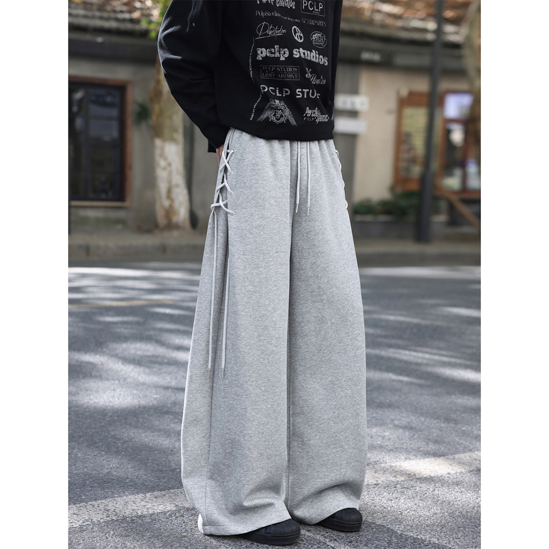 Damen Weitgeschnittene Freizeithose mit Schnürdetails Drune