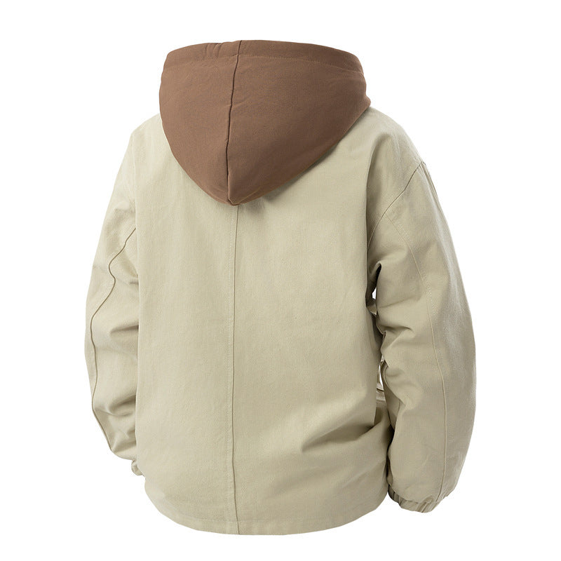 Herren Moderne Utility-Jacke mit abnehmbarer Kapuze Drune