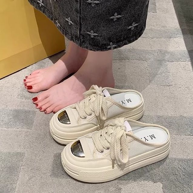 Damen modische Slip-On Sneakers mit dämpfender Sohle und luftiger Mesh-Oberfläche Drune
