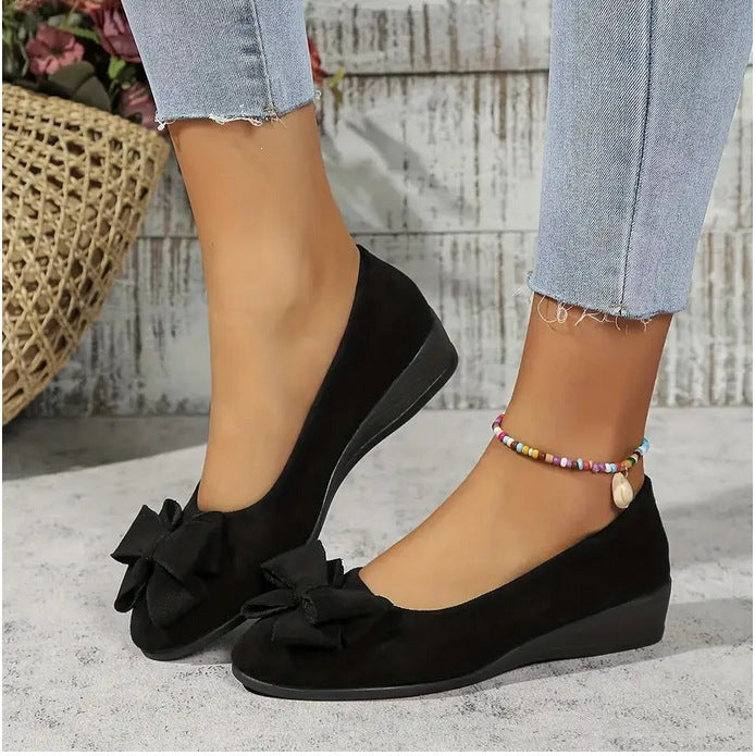 Damen modische und komfortable Ballerinas mit Glitzerelementen Drune
