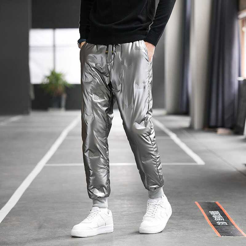 Herren Isolierte Nylon-Jogginghose mit gesteppter Thermofütterung, Tunnelzug & elastischen Bündchen Drune