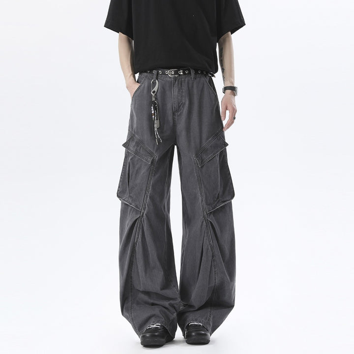 Herren Baggy-Cargo-Hose im Oversize-Schnitt mit großen Klappentaschen Drune