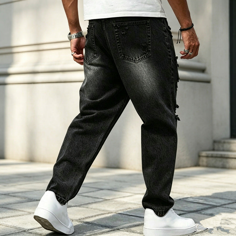 Herren Modische Destroyed Jeans Drune