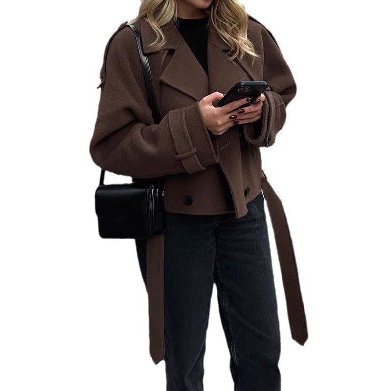 Damen modischer Oversized Wintermantel Drune