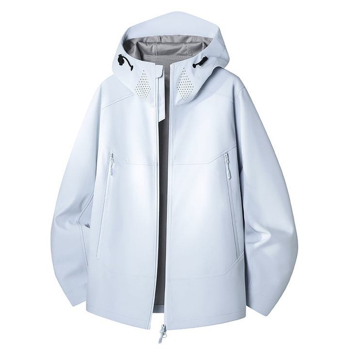 Damen Wasserdichte Softshell-Outdoorjacke mit minimalistischer Silhouette und Belüftungsperforation am Kragen Drune