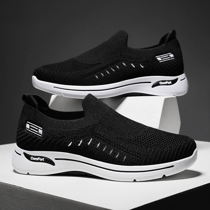 Damen nan ultraleichter gestrickter Slip-On Walking-Sneaker mit nahtlosem Sockenschaft und dämpfender EVA-Comfort-Zwischensohle Drune