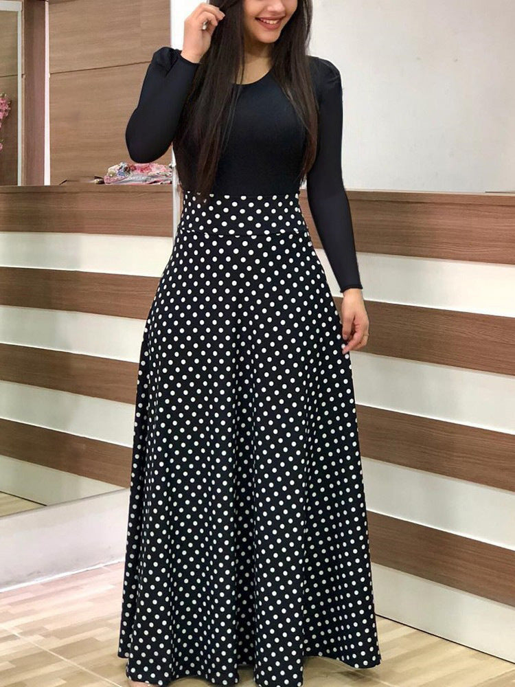 Damen Fließender Maxirock mit hoher Taille und großem Blumenprint Drune