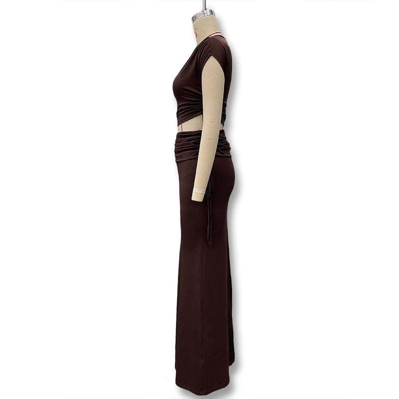 Damen Elegantes und figurbetontes Jumpsuit-Kleid mit asymmetrischem Design Drune