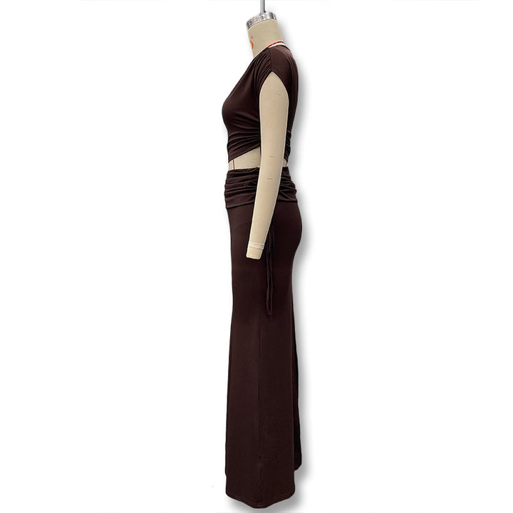 Damen Elegantes und figurbetontes Jumpsuit-Kleid mit asymmetrischem Design Drune