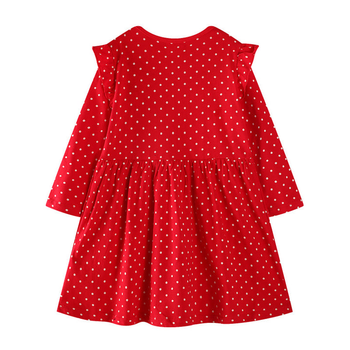 Mädchen Freizeitkleid mit festlichem Rentier-Design Drune