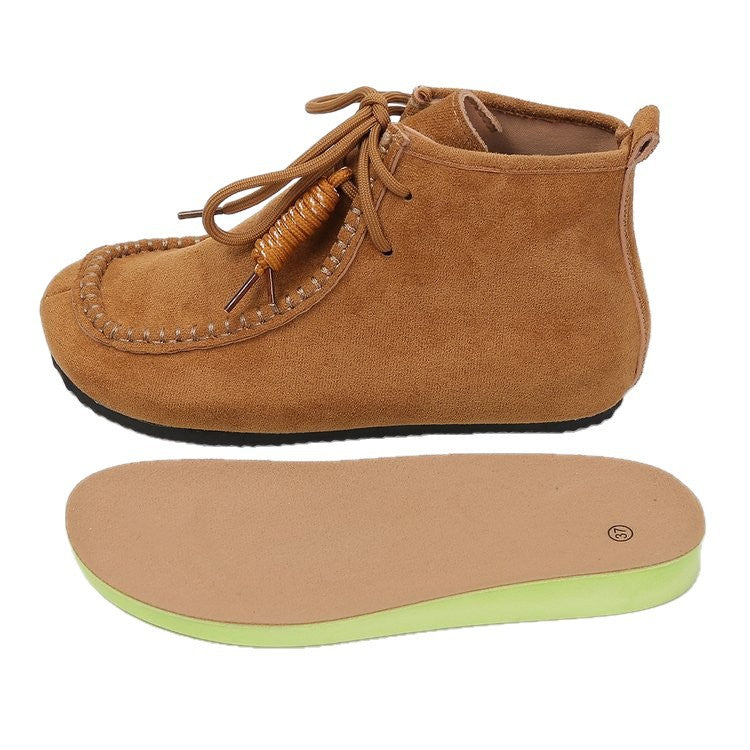 Damen nan mokassin-ankleboots mit handnaht, weichem Innenfutter und profilierter Leichtsohle Drune