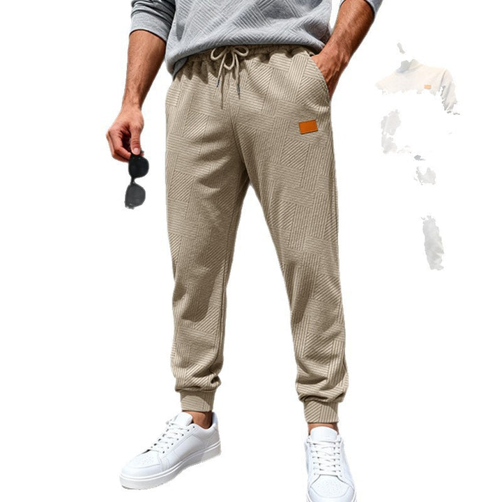 Herren Stepp-Jogginghose mit geometrischem Strukturmuster Drune