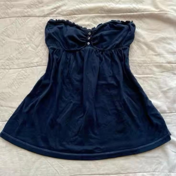 Damen Wickelkleid mit Rüschen und Karomuster Drune