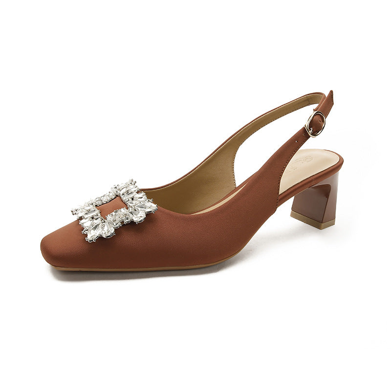 Damen Slingback-Pumps mit funkelndem Schmuckdetail Drune
