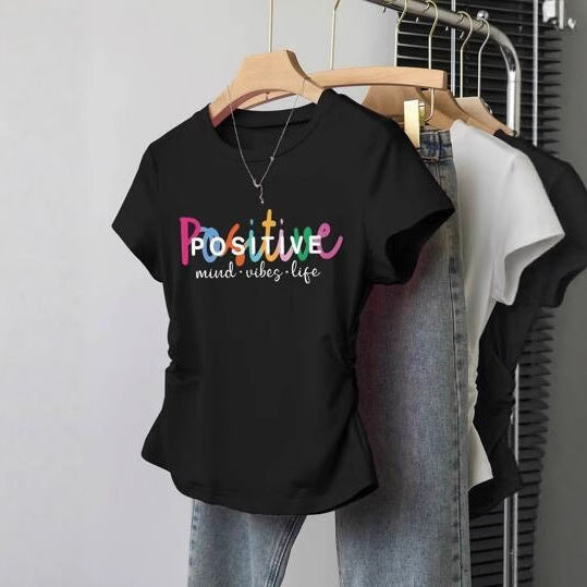 Damen Crop-T-Shirt mit figurbetontem Schnitt und modernem Design Drune