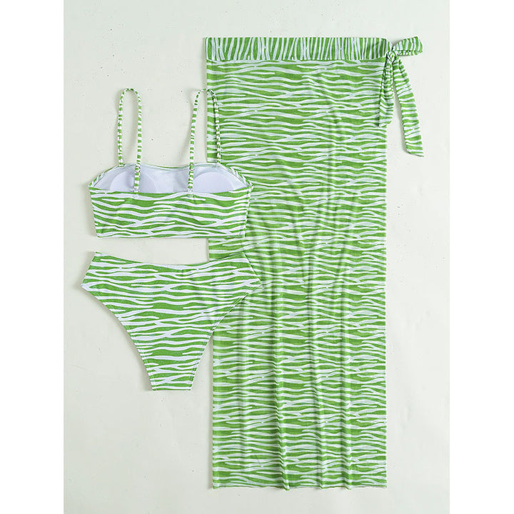 Damen Zweiteiliges Set mit Crop-Top und Wickelrock Drune