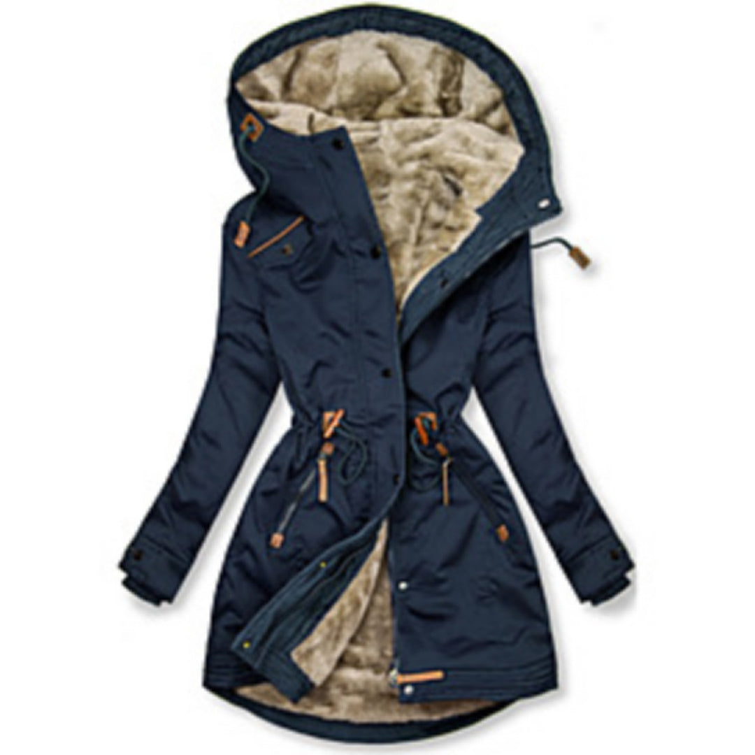 Damen Wintersaison Parka mit warmer Fleece-Fütterung Drune