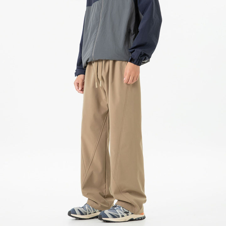 Damen Weite Culotte-Jogginghose mit elastischem Bund, Tunnelzug und dekorativen Nahtpaneelen Drune