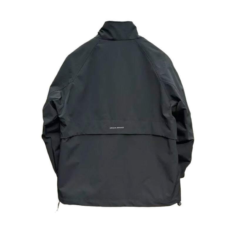 Herren wetterfeste Multifunktionsjacke mit hohem Kragen Drune