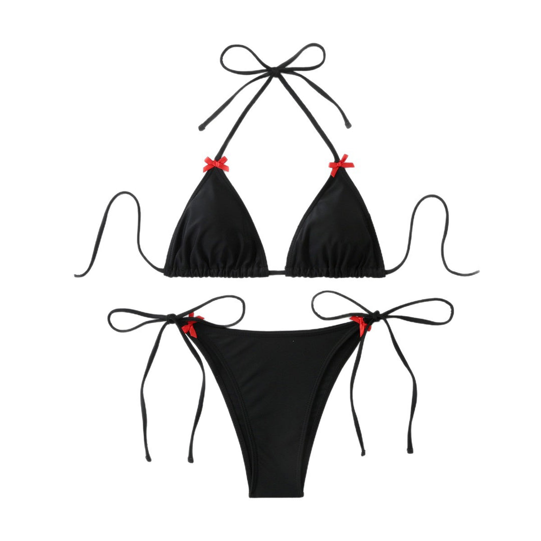 Damen Triangel-Bikini-Set mit verspielten Rüschendetails Drune