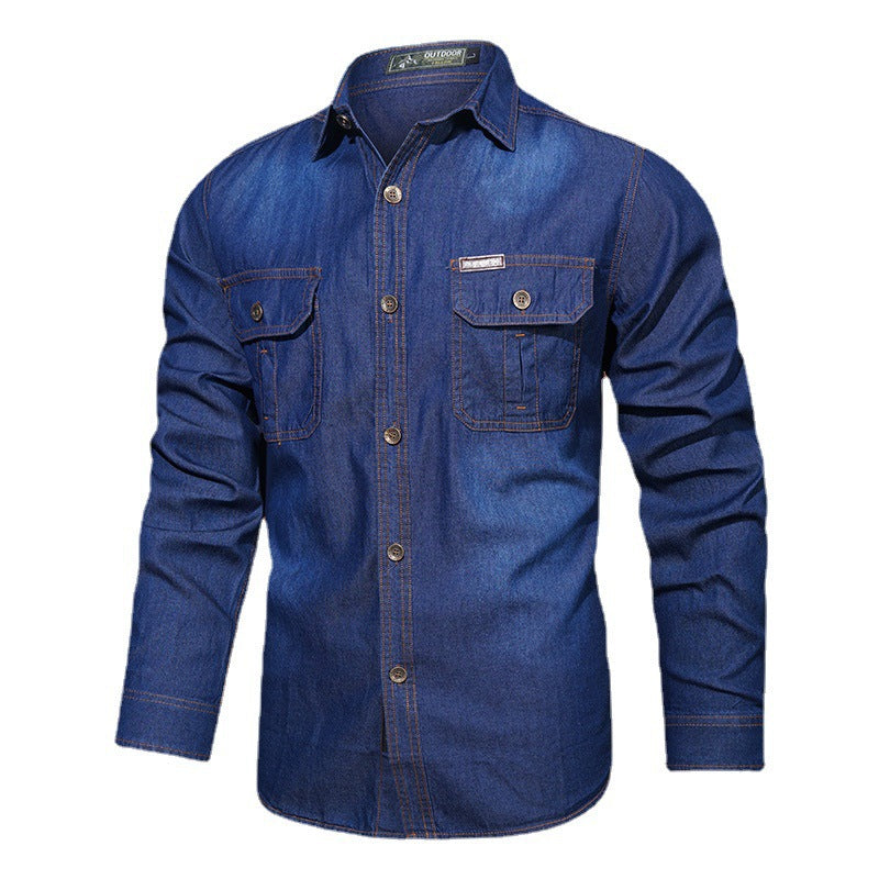 Herren Denim-Hemd Drune