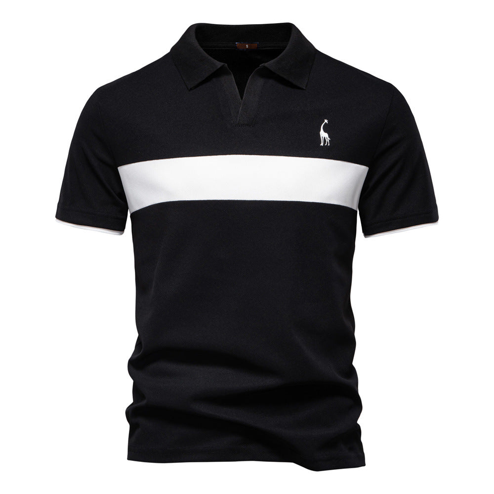 Herren Poloshirt mit modernem Farbblockdesign und hochwertiger Baumwollmischung Drune