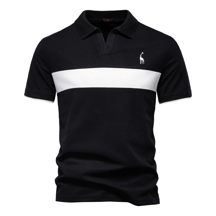 Herren Poloshirt mit modernem Farbblockdesign und hochwertiger Baumwollmischung Drune
