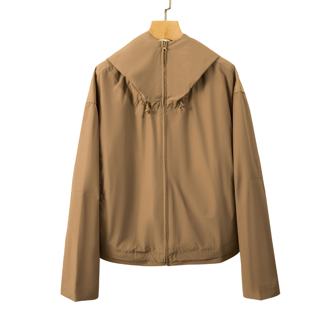 Damen Leichte wasserabweisende Kapuzenjacke Drune