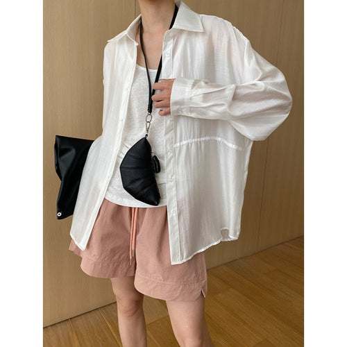 Damen lässige Hemdbluse aus leichtem Stoff mit strukturiertem Design Drune
