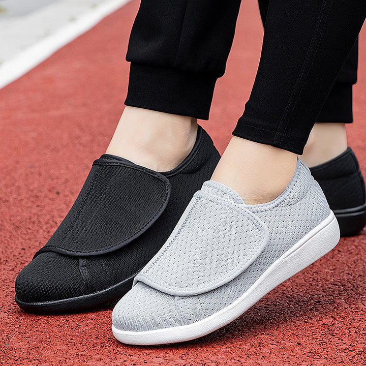 Herren nan orthopädischer Pantoffel mit verstellbarem Klettverschluss, atmungsaktivem Mesh und stoßdämpfender Schaumstoffsohle Drune