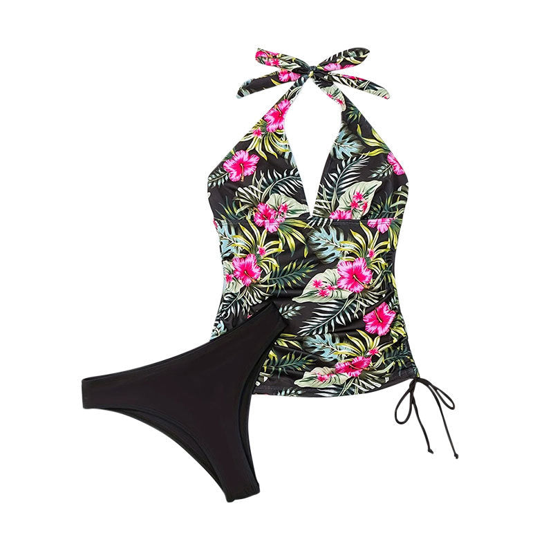Damen Tankini-Set mit floralem Oberteil und klassischem Slip Drune