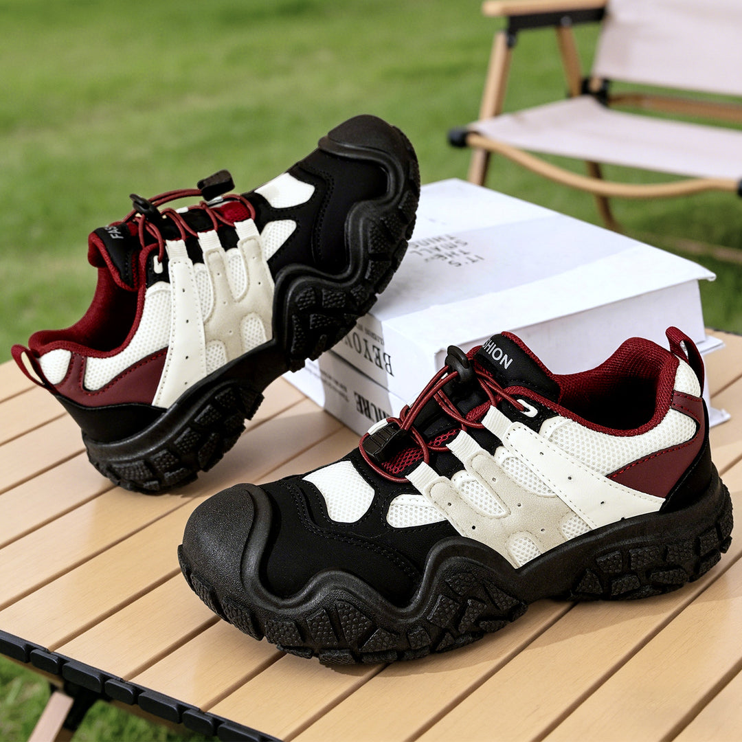 Unisex nan robuster Outdoor-Chunky-Sneaker mit verstärkter Zehenkappe, Schnellzug-Schnürung und griffiger Profilsohle Drune