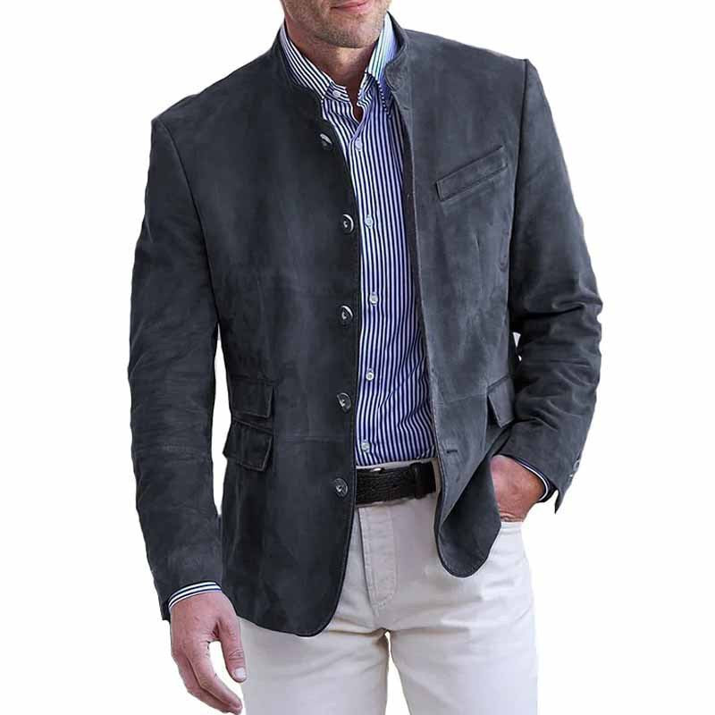 Herren elegante Wildlederjacke Drune