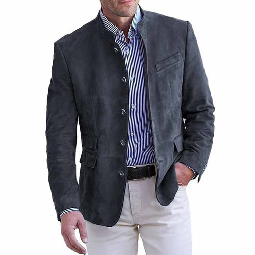 Herren elegante Wildlederjacke Drune