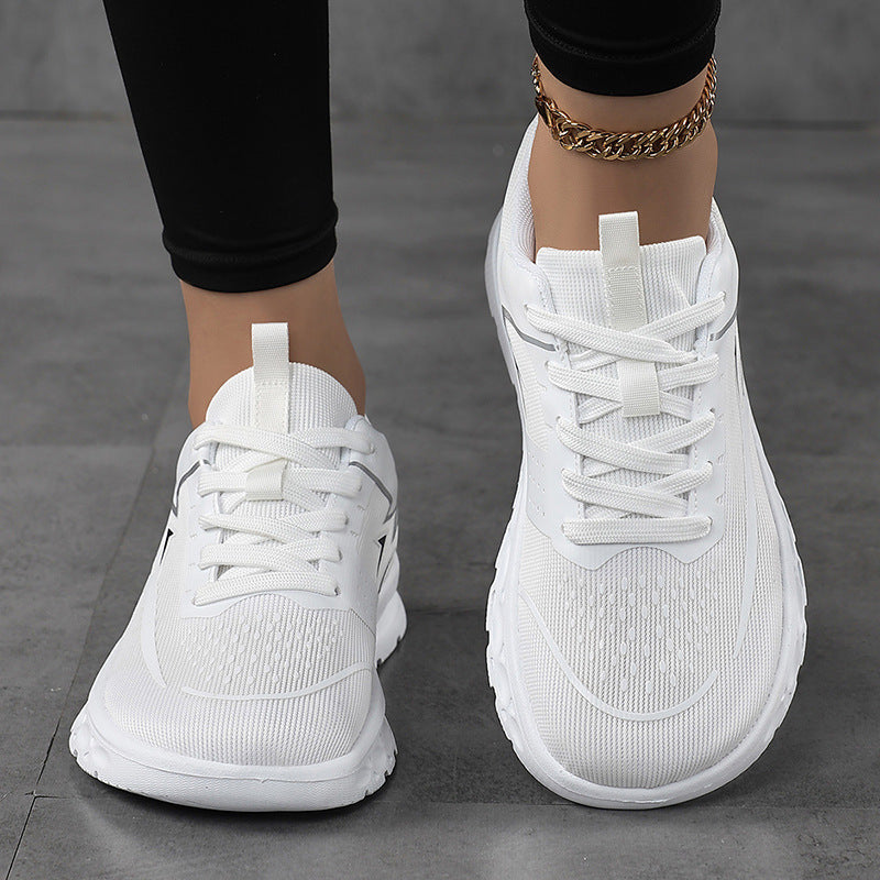 Damen Sportlicher Mesh-Sneaker mit gepolsterter Fersenstütze und griffiger Profilsohle Drune