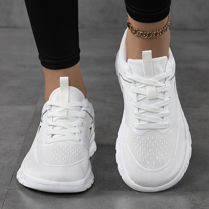 Damen Sportlicher Mesh-Sneaker mit gepolsterter Fersenstütze und griffiger Profilsohle Drune