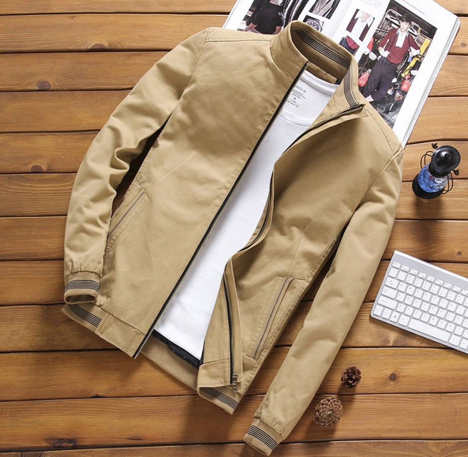 Herren nan gefütterte Winterblousonjacke mit weichem Teddyfutter, winddichter Außenhülle und verdecktem Zweiwege-Reißverschluss Drune