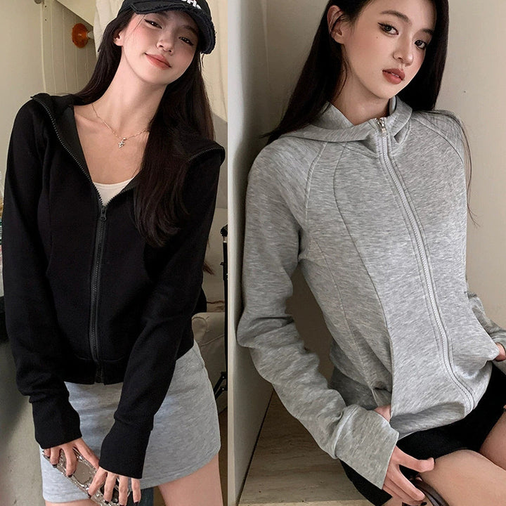 Damen Sportliche Kapuzenjacke mit praktischem Reißverschluss Drune