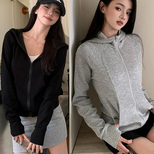 Damen Sportliche Kapuzenjacke mit praktischem Reißverschluss Drune